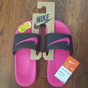 Nike Kawa Slide Sandals Girls New Pink Black